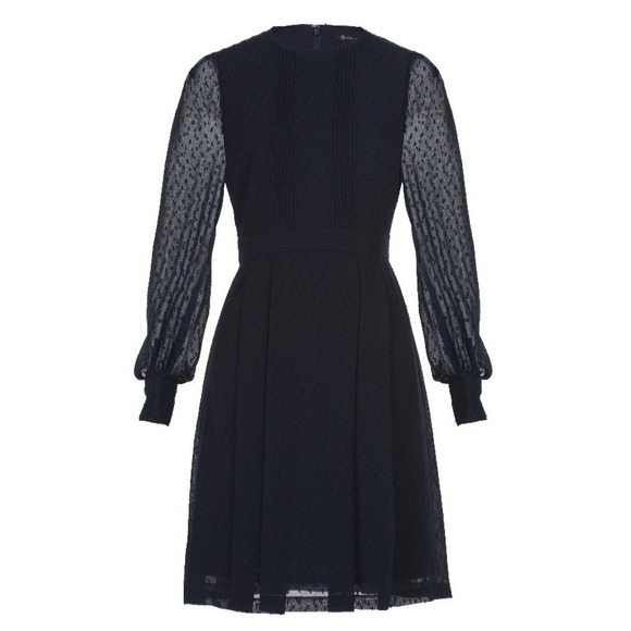 Brooks Brothers Dresses & Skirts - Brooks Brothers Dress Womens 8 Navy Blue Swiss Dot